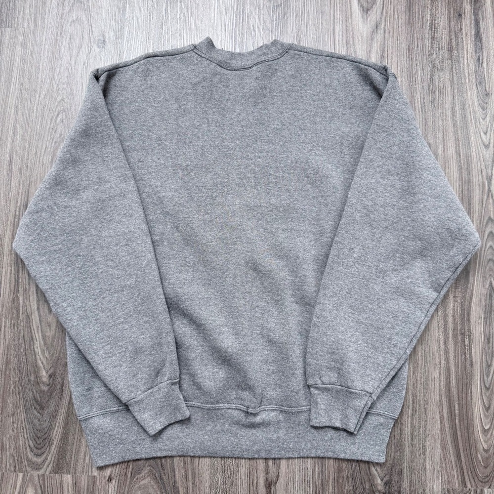 Vintage Ms BVD Gray Crewneck Sweatshirt Gray Blank Large Boxy Made In USA - Picture 3 of 8